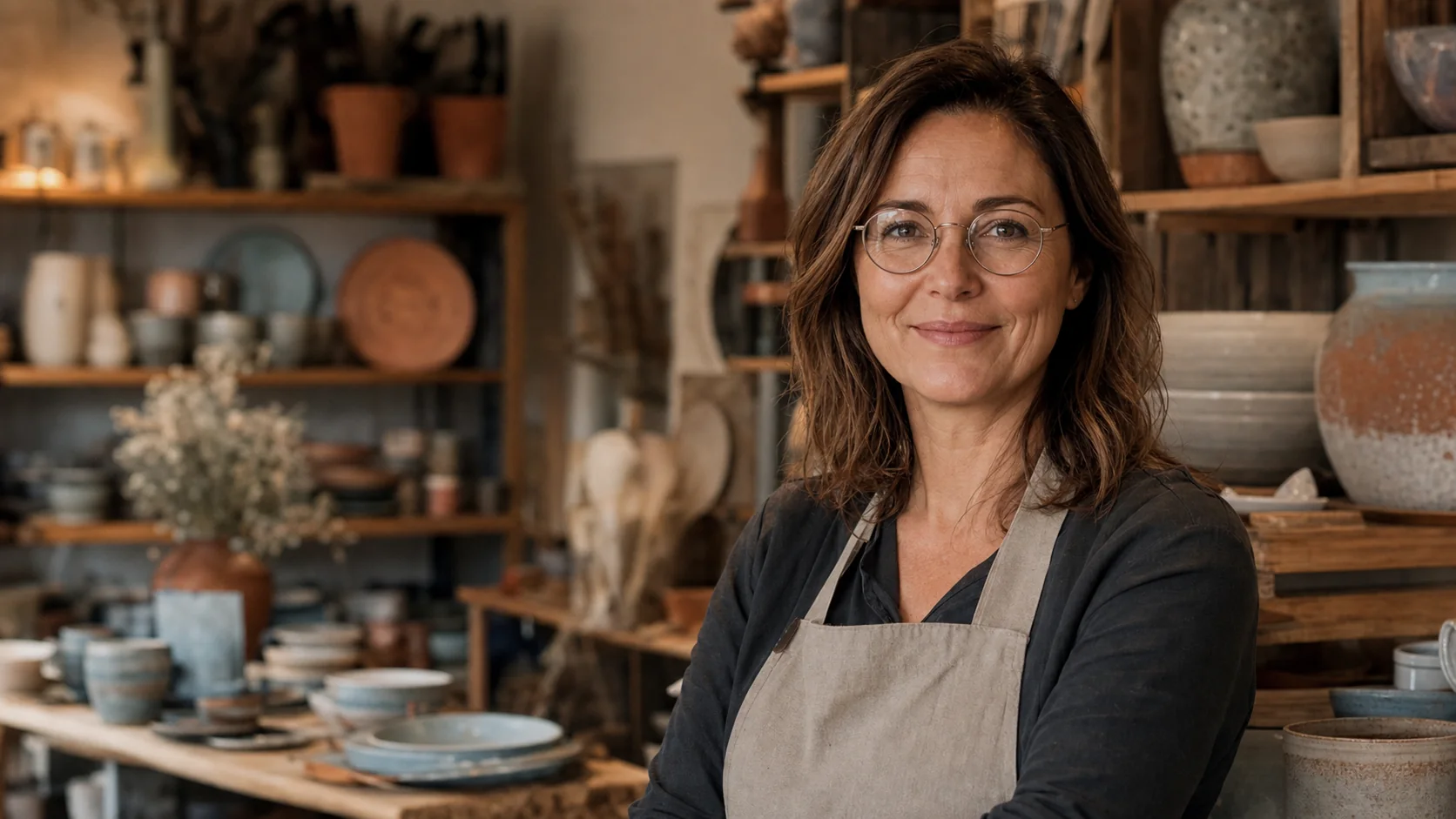 Właścicielka pracowni ceramicznej